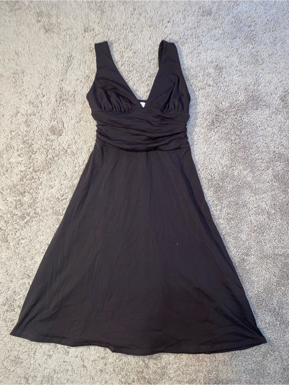 Susana Monaco Womens M Brown Sleeveless A-Line Dress Ruched Empire